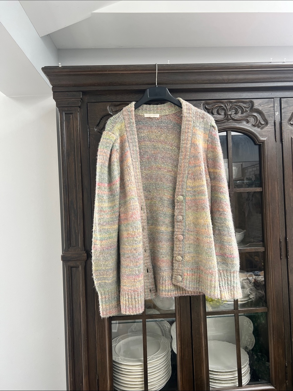 LoveShackFancy Multicolor Pastel Knit Sweater